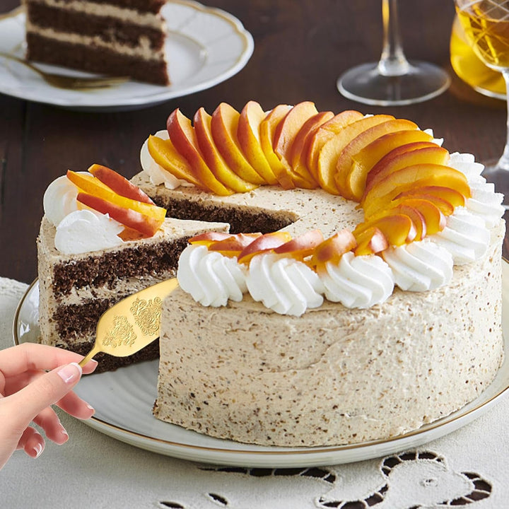 Generisch Kuchenschneideset für Hochzeit, Haushaltskuchenschneider und Tortenheber-Set | Rostfreier