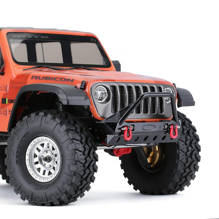 INJORA RC Crawler Front Stossstange mit LED Lampe für 1/10 RC Crawler Axial SCX10 90046 SCX10 III AX