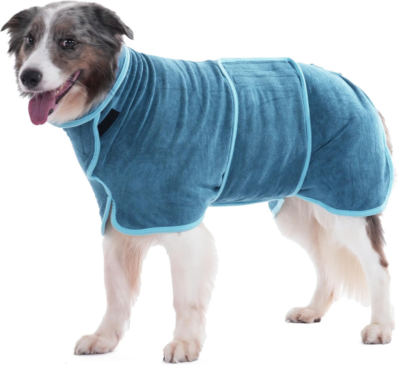 HezzLuv Hundebademantel Ultra Saugfähig Mikrofaser Hunde Trockenmantel für Schnelles & Einfaches Tro