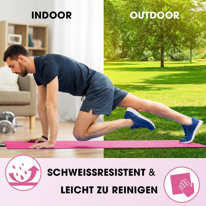#DoYourFitness Fitnessmatte rutschfest | 183x61cm oder XXL 190x100cm | 0,8-2cm hoch | Gelenkschonend