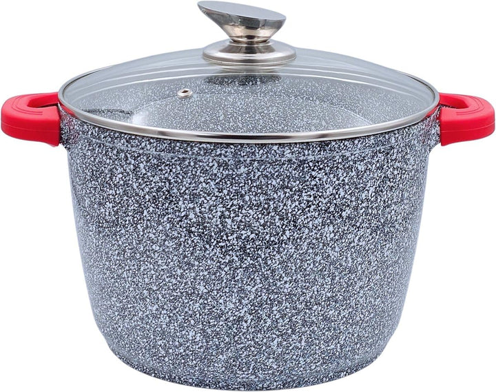 Royal Swiss® Suppentopf Ø24 cm – 6,2 L mit Glasdeckel – Edelstahl & Antihaftbeschichtung – Abnehmbar