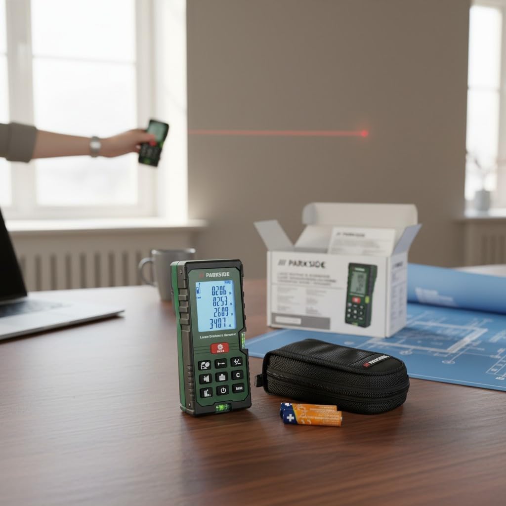 PARKSIDE Laser-Entfernungsmesser »PLEM 50 C3«, 50 m, Schwarz, ca. 120 x 48 x 27 mm