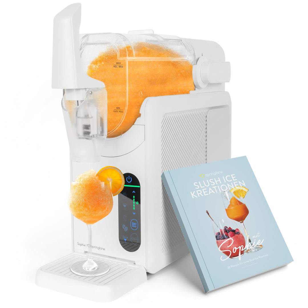 Springlane 2 Liter Slush Maschine inkl. Rezeptbuch, 5-in-1 Slushie Maschine für Slushies, Cocktails,