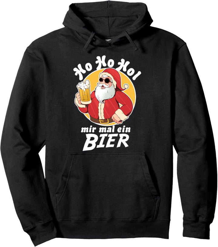 Ho Ho Hol mir mal ein Bier Christmas Weihnachtsmann Lustig Pullover Hoodie
