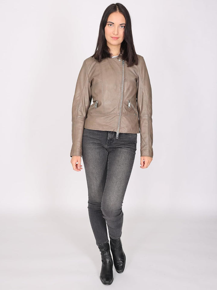 MAZE Damen Lederjacke 4202129 S taupe, S taupe