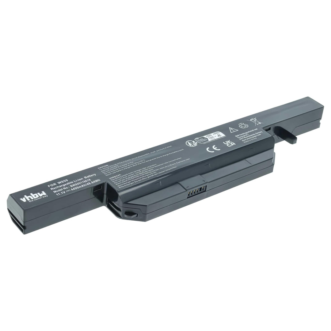 vhbw Akku kompatibel mit Clevo W650, W650S, W650SC, W650SH, W650SJ, W650SR, W650SZ, W670SJQ Laptop N