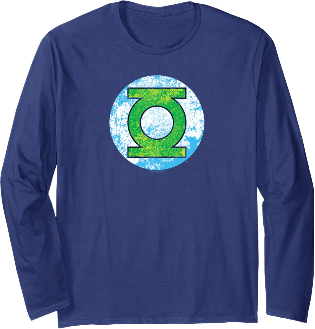 Green Lantern Neon Distress Logo Langarmshirt