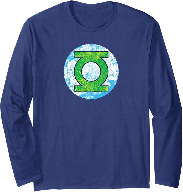 Green Lantern Neon Distress Logo Langarmshirt