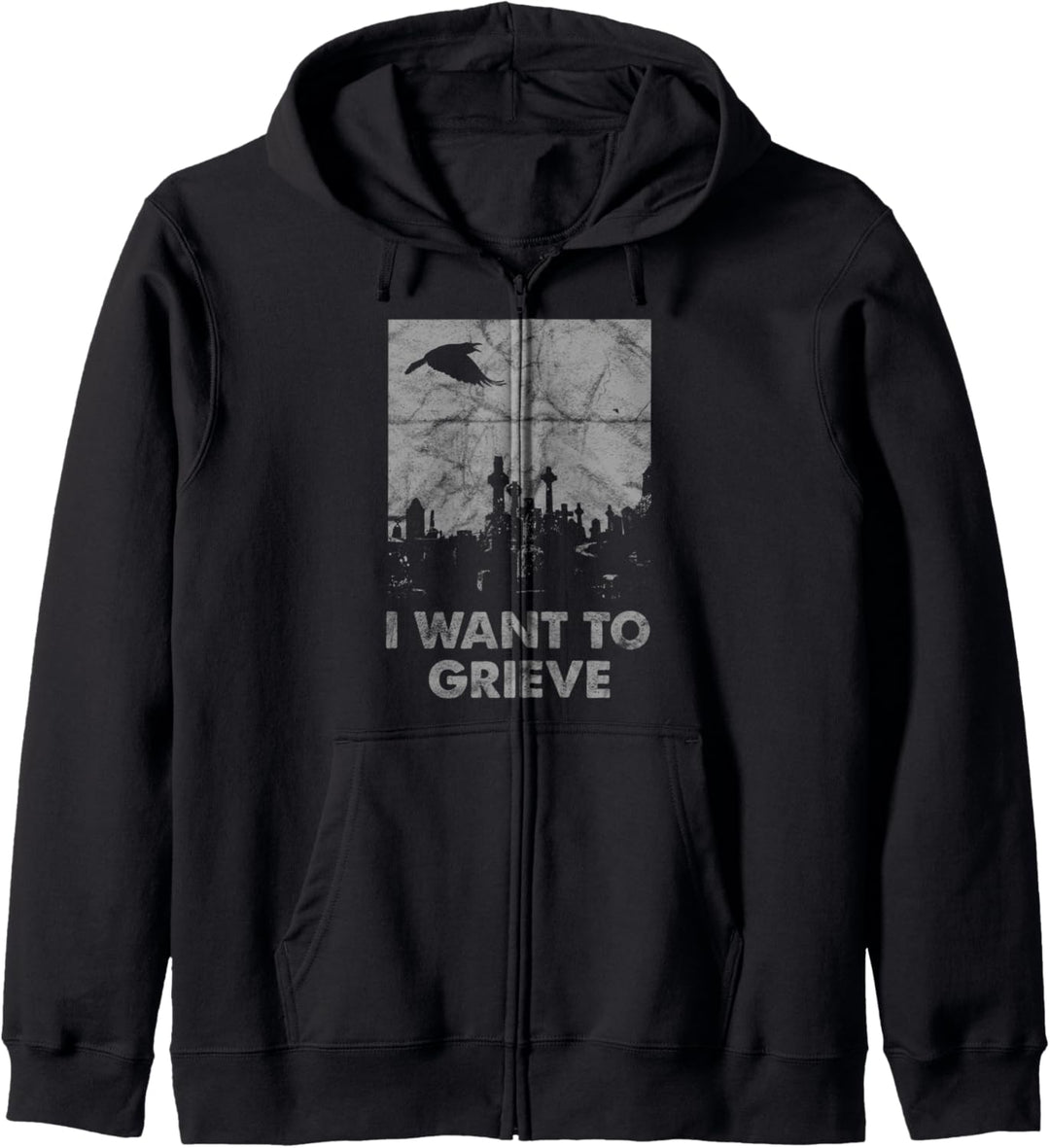 Occult Gothic I Want To Grieve Believe UFO Satan Witch Black Kapuzenjacke