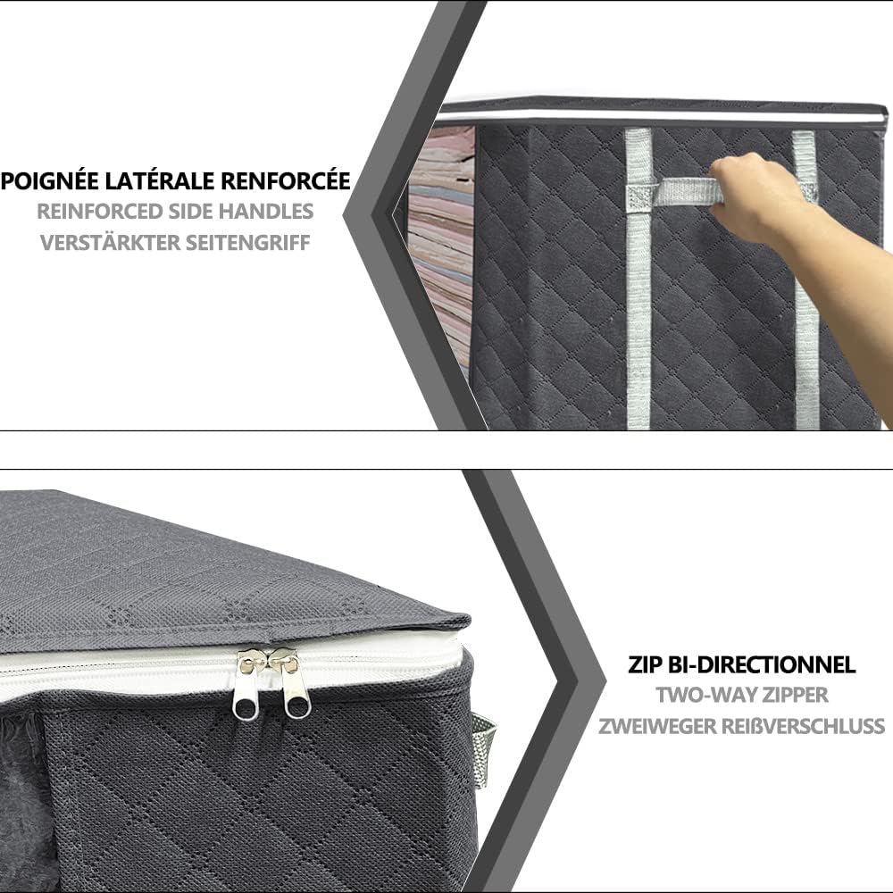 VOUNOT® Grosse Vakuum Aufbewahrungstasche mit Pumpe, 3 Stück Vakuumbeutel, 3 Stück Aufbewahrungstasc