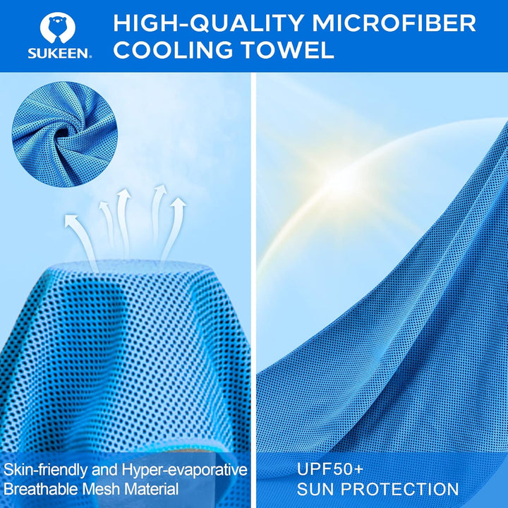 Kühltuch Set, kühlendes Handtuch Kühltücher Hals, Handtuch kühlend, Cooling Towel, Kühltücher Sport,