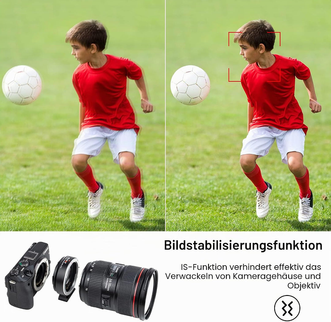 VILTROX EF-EOS M2 Speedbooster 0,71 x Autofokus-Objektiv Halterungsadapter Kompatibel mit Canon EF-O
