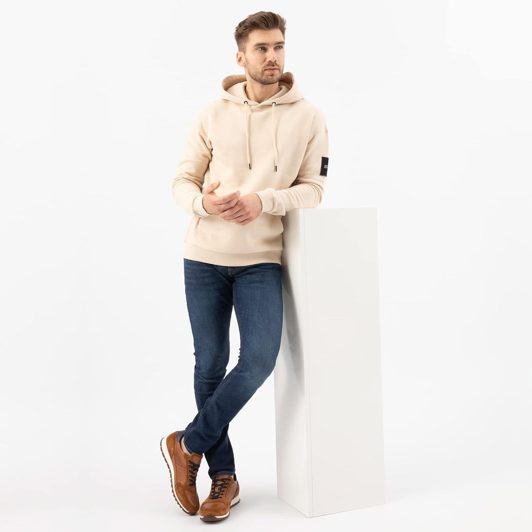 WOJAS - Herren Sneakers I Leder I Weiches Innenfutter I Dunkelblaue Akzente I Praktisch und Bequem I