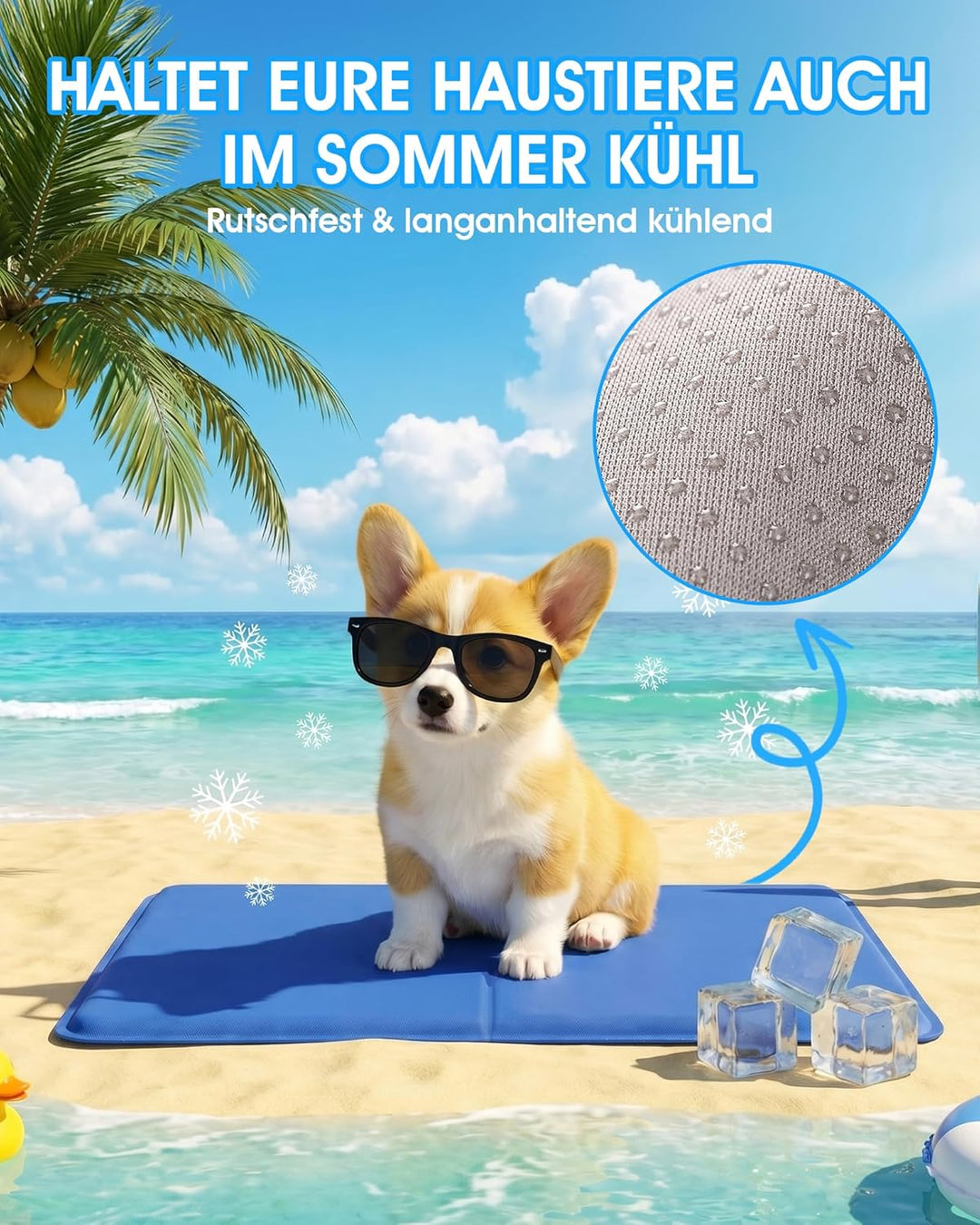 petnf Kühlmatte Für Hunde gross, Kühlmatte Hund Selbstkühlend für Grosse Mittelgrosse Haustiere, Küh