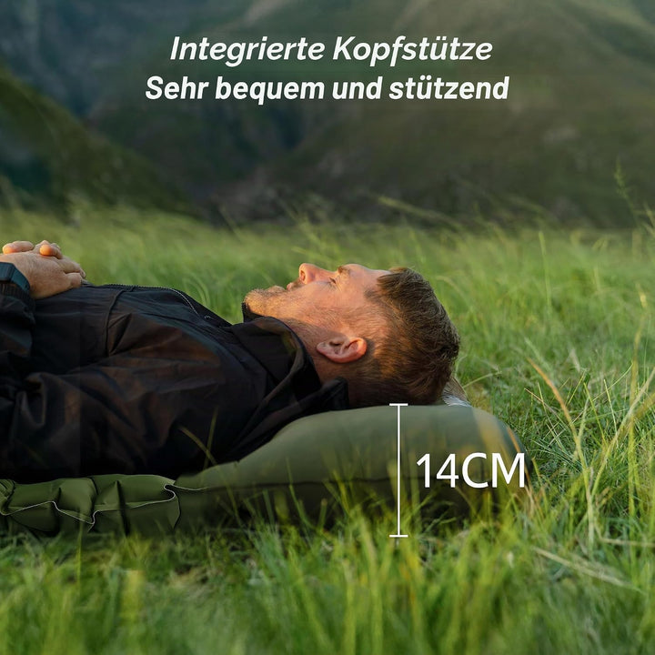 Naturehike Camping Isomatte, Ultraleichte Aufblasbare Schlafmatten, Integrierte Luftpumpe ist Einfac