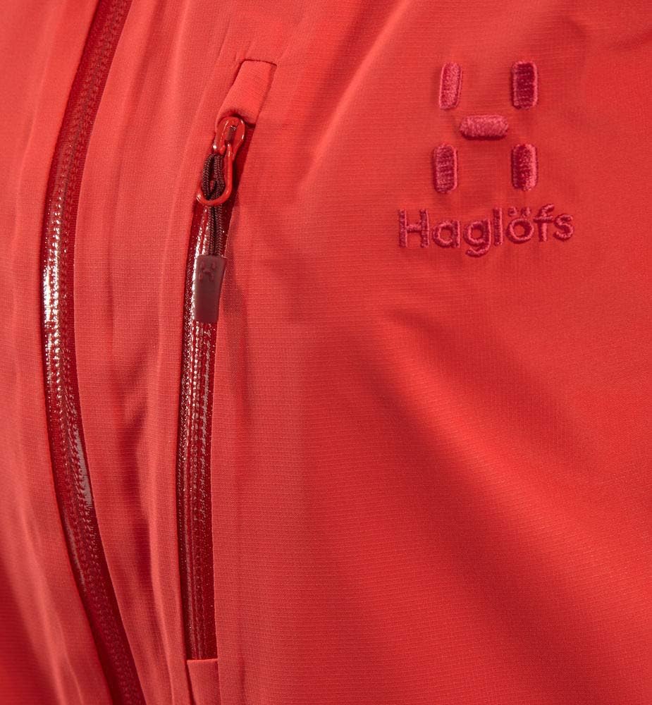 Haglöfs Skijacke Frauen Niva Jacket wasserdicht, winddicht, atmungsaktiv XL Rot (hibiscus red/Brick