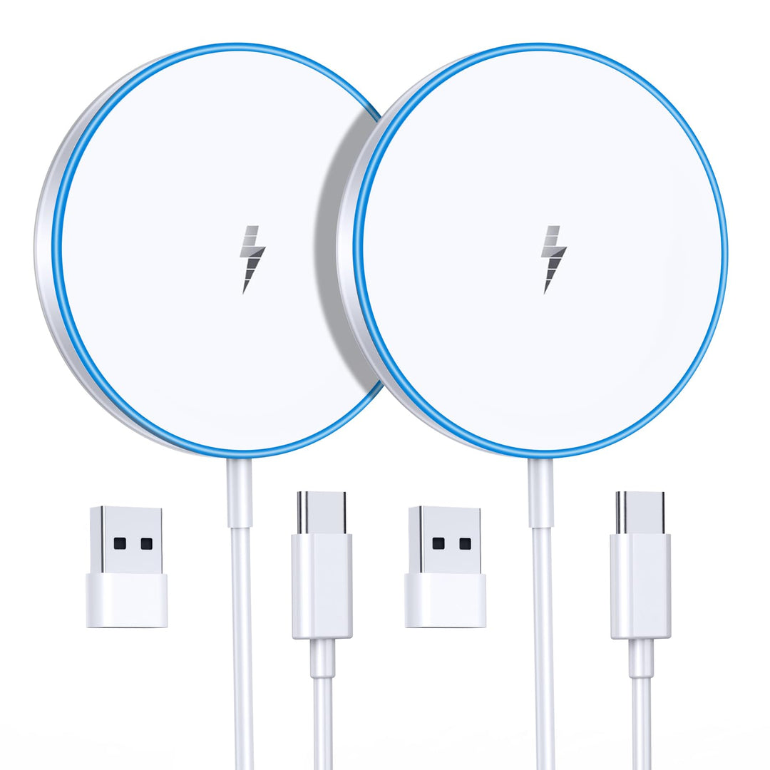 Mag-Safe Ladegerät Wireless Charger iPhone 2 Stück,15W Schnell induktive Ladestation Kompatibel mit