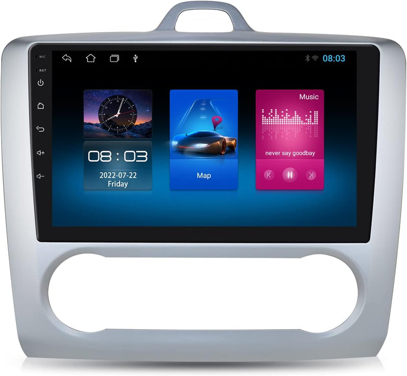 Ossuret Android 10 Autonavigation unterstützt Bluetooth WiFi Mirror Link, passend für Ford Focus Exi