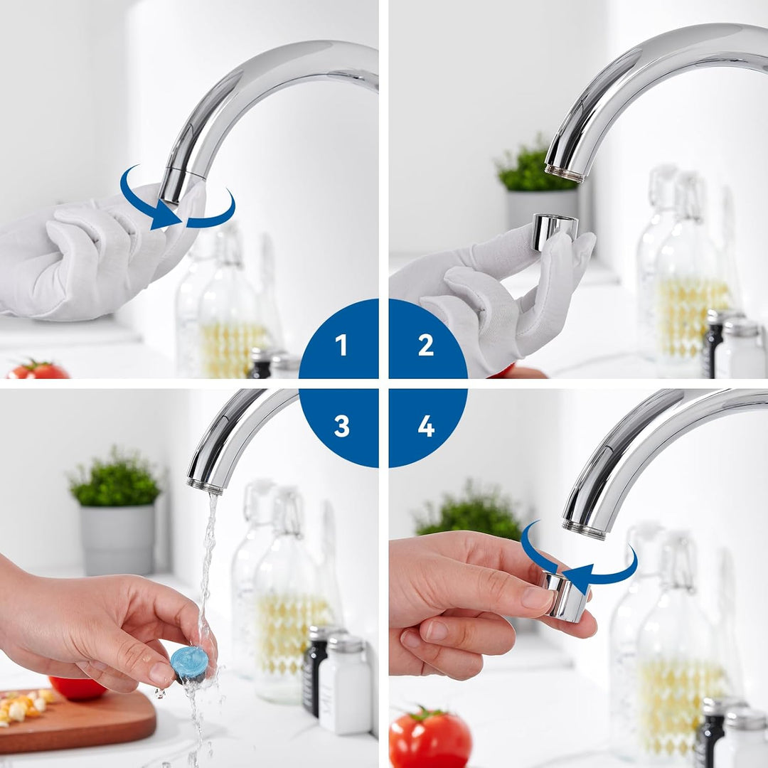 Auralum Küchenarmatur Spültischarmatur aus Edelstahl für Küche, Hochdruck wasserhahn küche mit 360°