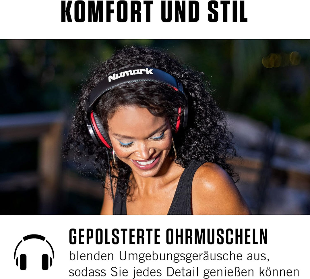 Numark Party Paket - Party Mix II DJ Controller Pult mit 2 Decks, eingebauten DJ-Lichtern &amp; DJ-Mixer