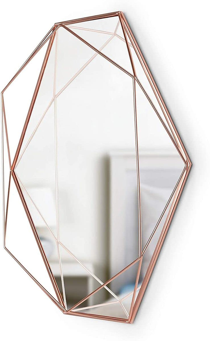 Umbra Prisma Wandspiegel für horizontale oder vertikale Anbringung, Metall, Kupfer