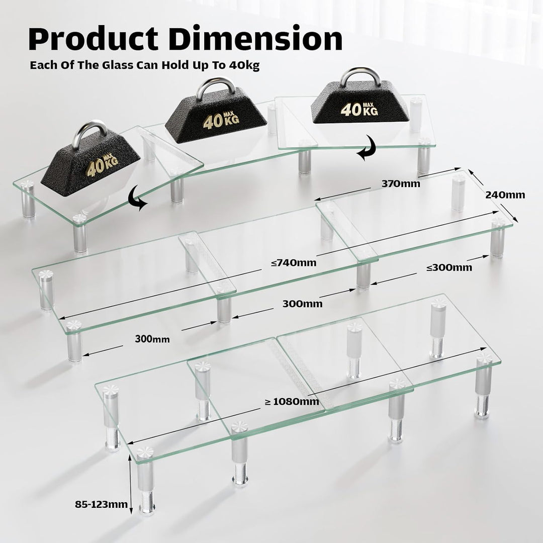 Hemudu Duale Monitor Stand PC-Monitor Ständer mit höhenverstellbarem Multimedia-Tischständer für Fla