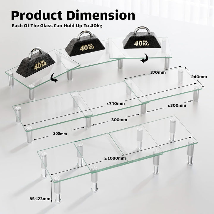 Hemudu Duale Monitor Stand PC-Monitor Ständer mit höhenverstellbarem Multimedia-Tischständer für Fla