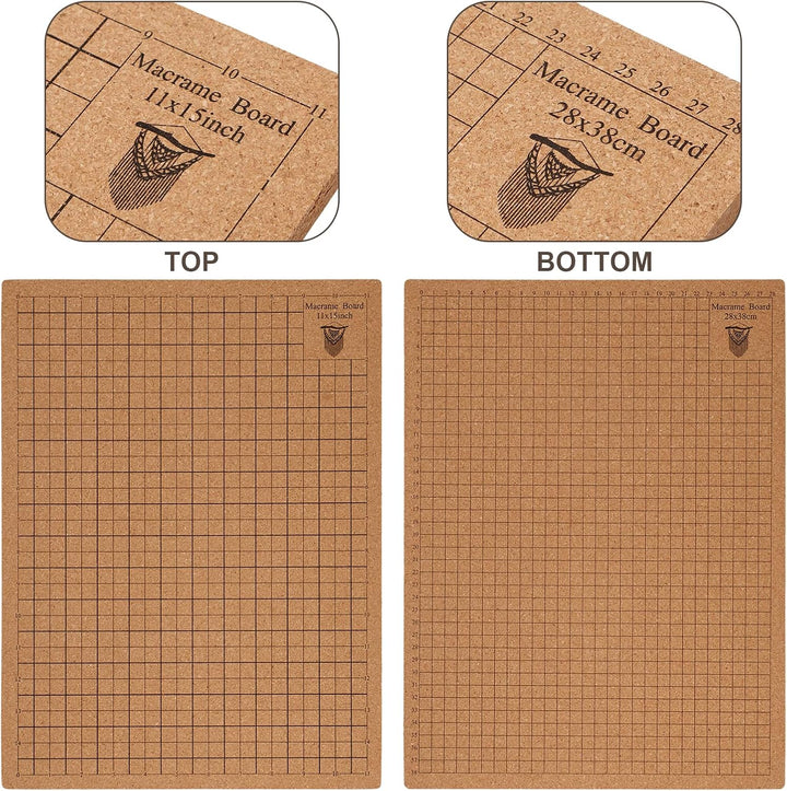 Macrame Board mit Stiften 40 x 30 cm Makramee Tafel mit T-Stiften Rastern Makramee Board Set Wiederv