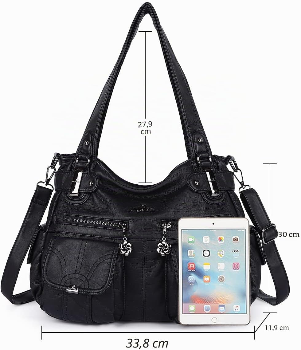 Angel Kiss Damen Handtasche Gurt Tote-Hobo-Crossbody 1-1#schwarz, 1-1#schwarz