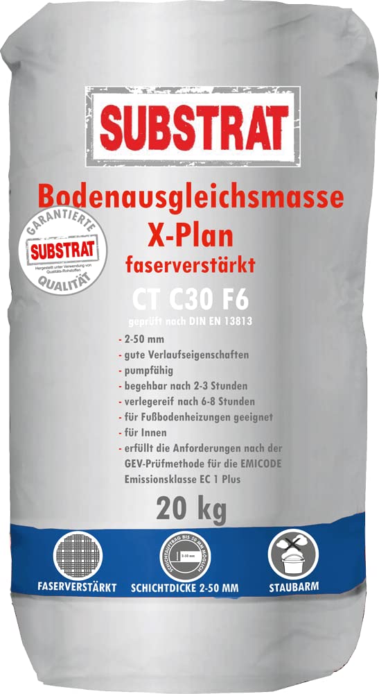 Holz Ausgleichsmasse X-Plan,faserverstärkt, Bodenausgleichsmasse, 2-50 mm, CT C30 F6, 20 Kg