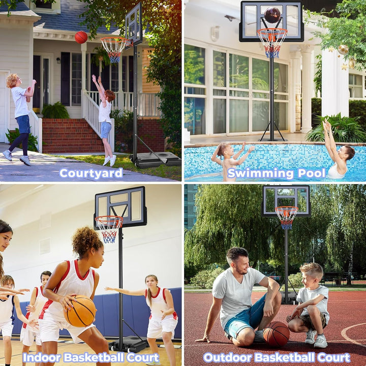 Basketballkorb, Transportable Basketballständer für Kinder, Höhenverstellbar, Tragbarer Basketballan