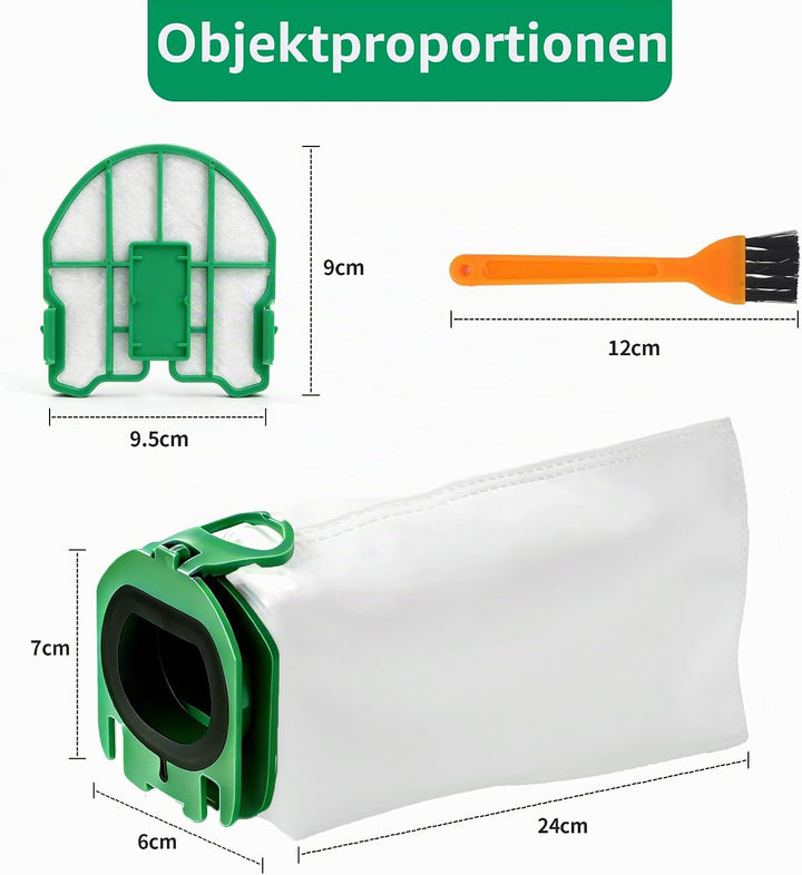 14 Stück Staubsaugerbeutel,Staubbeutel für Vorwerk Kobold VB100 FP 100 Premium Filtertüten mit 2 Mot