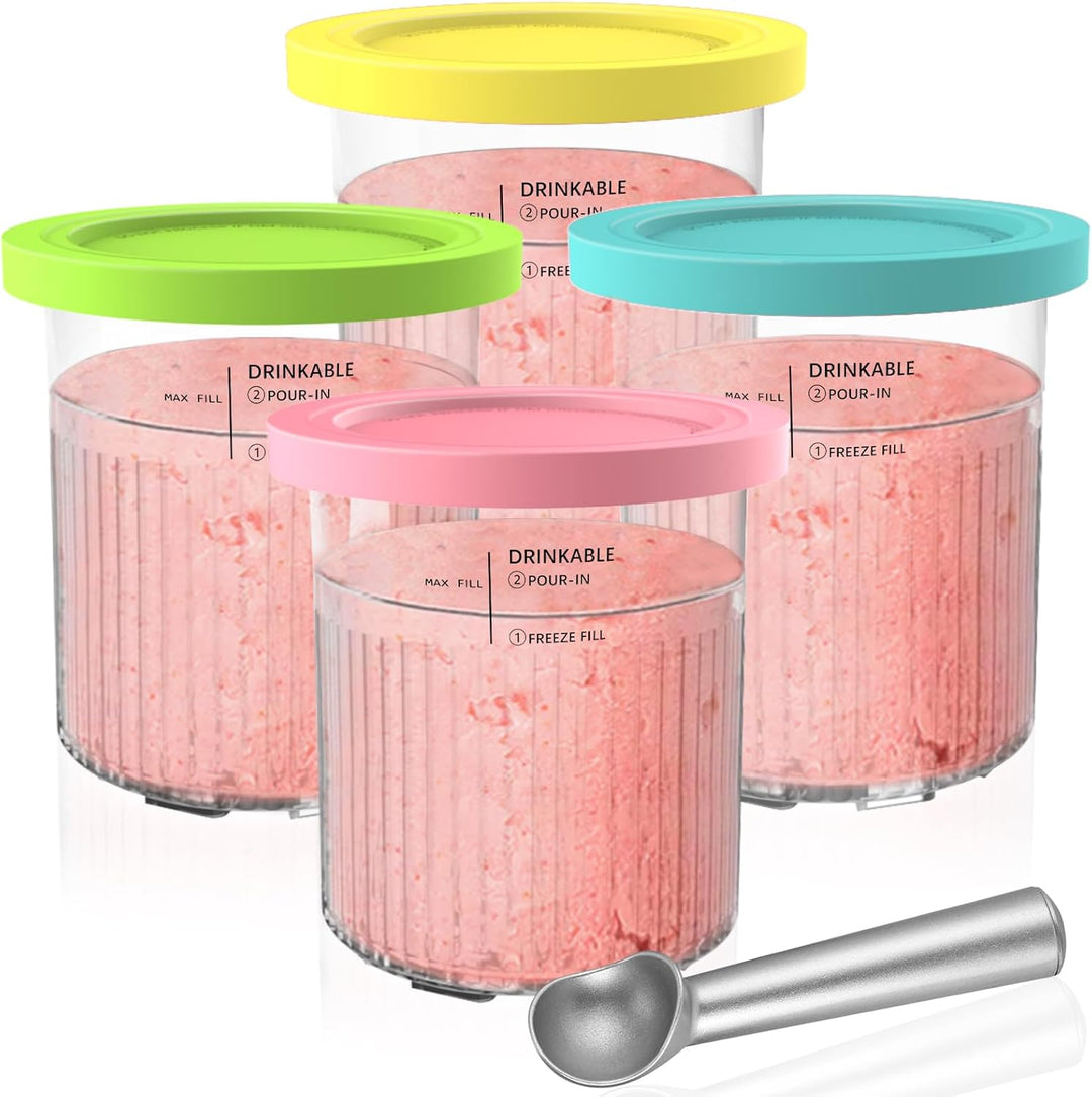 Behälter für Ninja Creami Deluxe - 4er Set Kompatibel mit NC501, NC500 EU Serie Ninja Eismaschine Cr