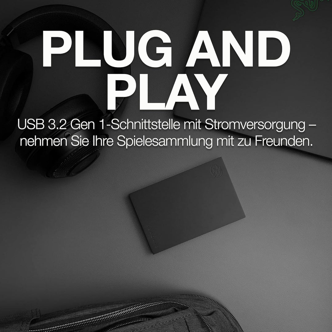Seagate FireCuda Gaming HDD 1TB, tragbare externe Festplatte, PC Gaming, USB 3/2, inkl. 3 Jahre Resc