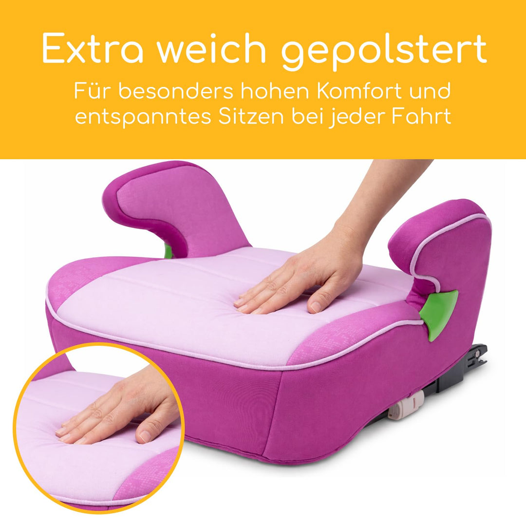 Osann Junior Isofix Gurtfix i-Size Sitzerhöhung mit Isofix Auto Kinder (126-150 cm) - Pixel Berry i-