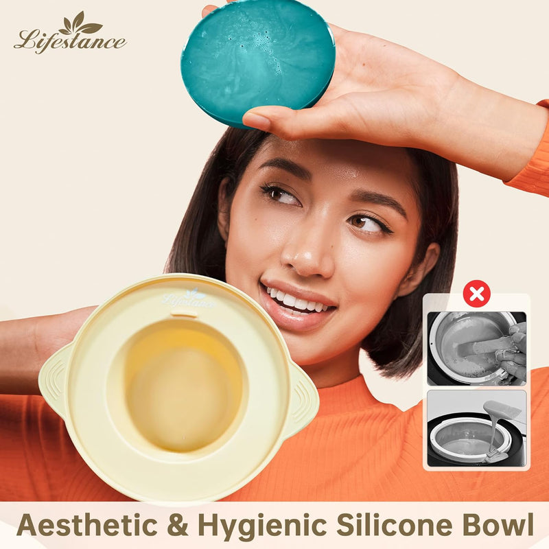 Lifestance Waxing Set - Weisse L3 Wax Maschine zur Wachs Haarentfernung mit Grobes Haar und Hin Flau