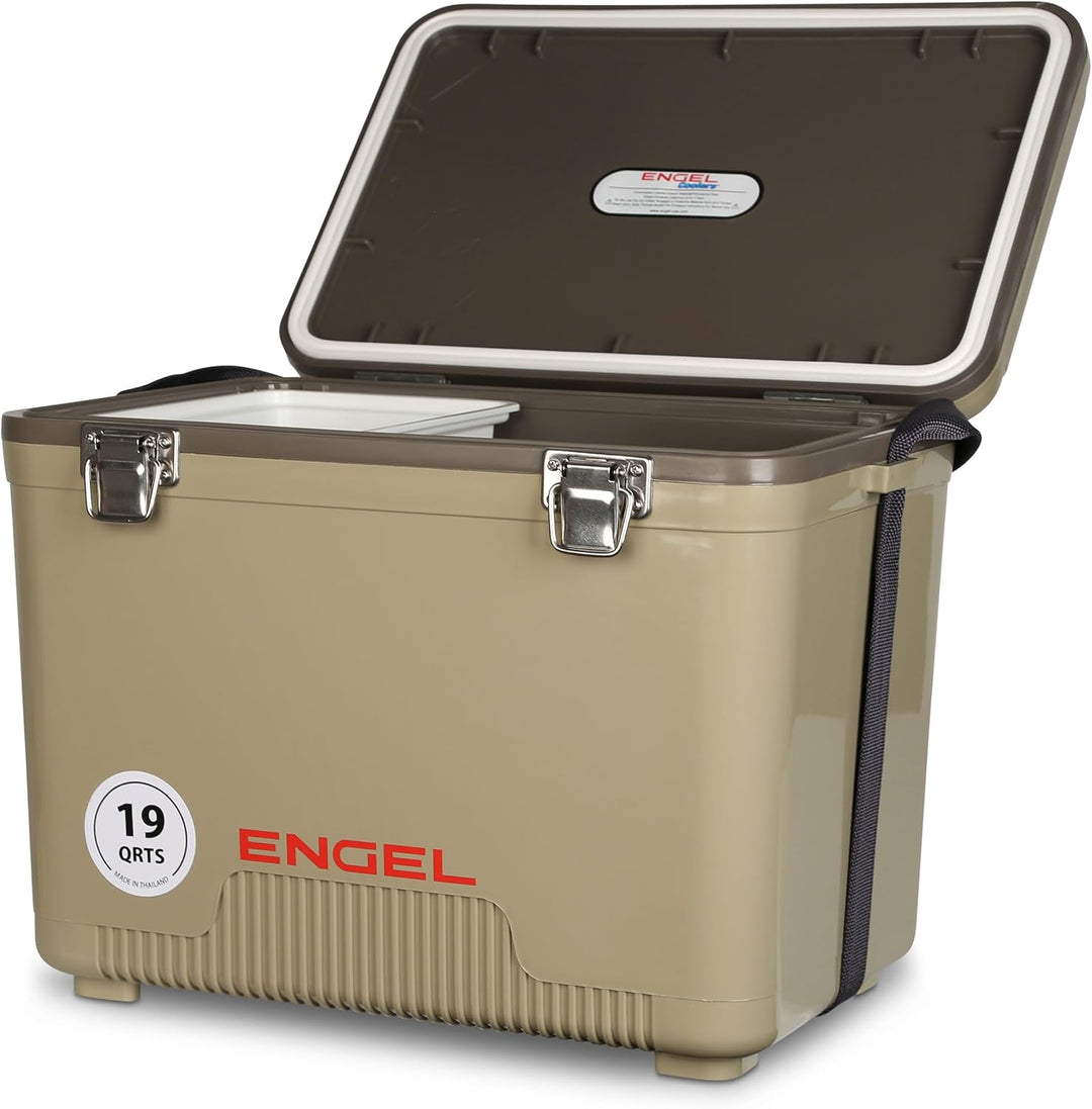ENGEL Kühlbox 19qt (18 Liter) Auslaufsicher, Luftdicht, Tragbare Kühlbox für Camping, Angeln, Wander