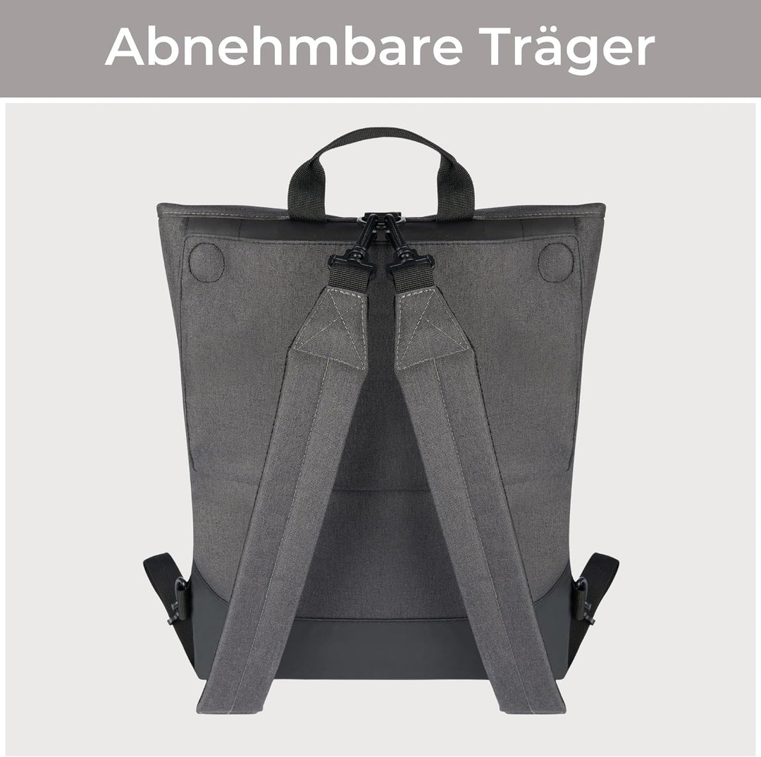 LARKSON Fahrradtaschen für Gepäckträger Damen & Herren Anthrazit - Tammo Bike - 2 in 1 Fahrrad Tasch