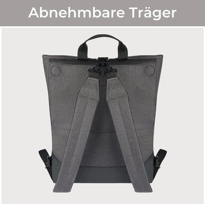 LARKSON Fahrradtaschen für Gepäckträger Damen & Herren Anthrazit - Tammo Bike - 2 in 1 Fahrrad Tasch