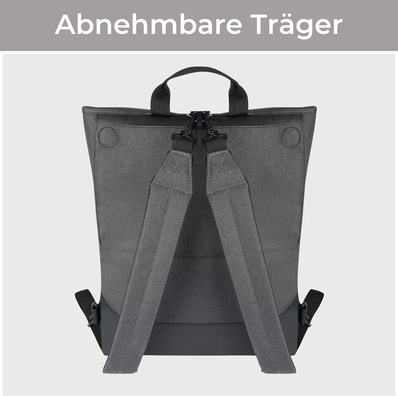LARKSON Fahrradtaschen für Gepäckträger Damen & Herren Anthrazit - Tammo Bike - 2 in 1 Fahrrad Tasch