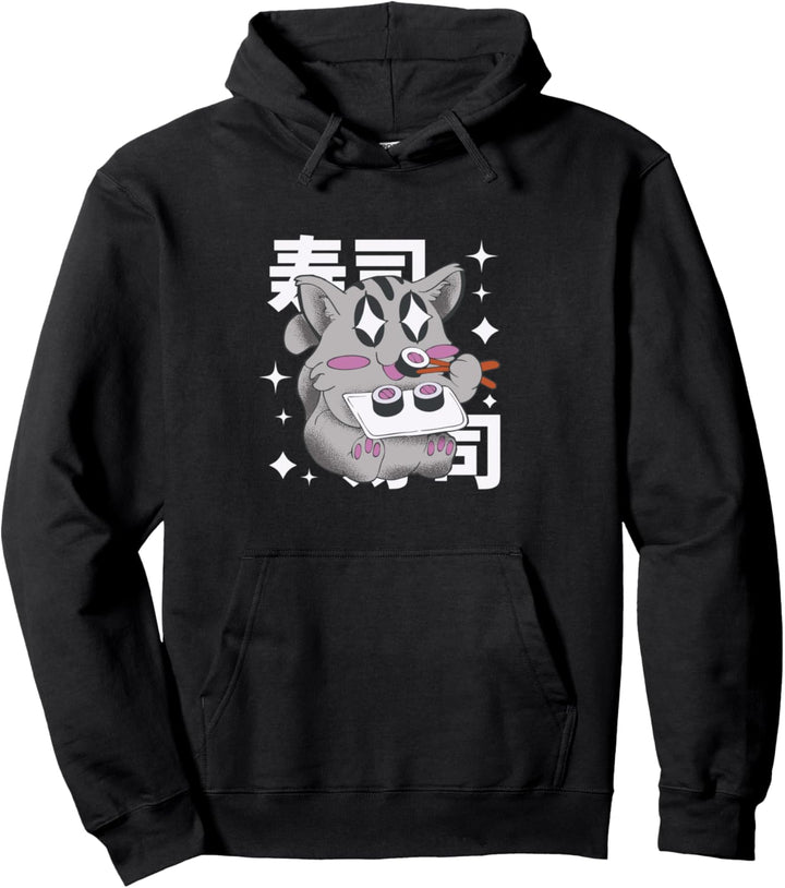Japanische Katze Japanischer Stil Sushi Kawaii Pullover Hoodie
