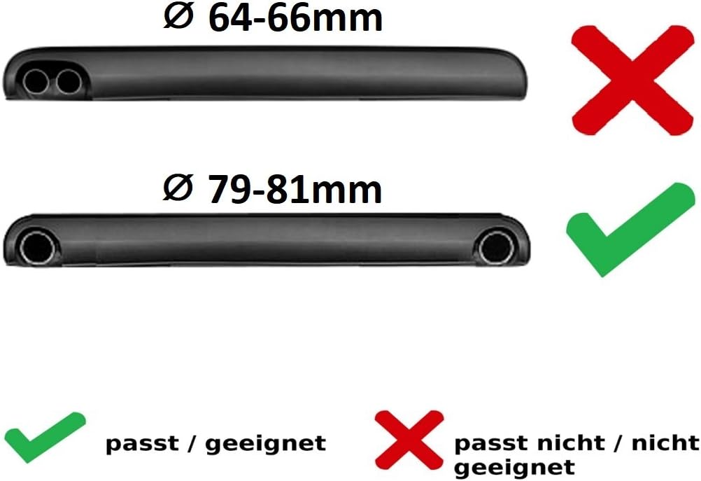L&amp;P A297 2 Auspuffblenden Auspuffblende Schwarz Chrom Edelstahl poliert kompatibel mit A4 B8 A5 8T P