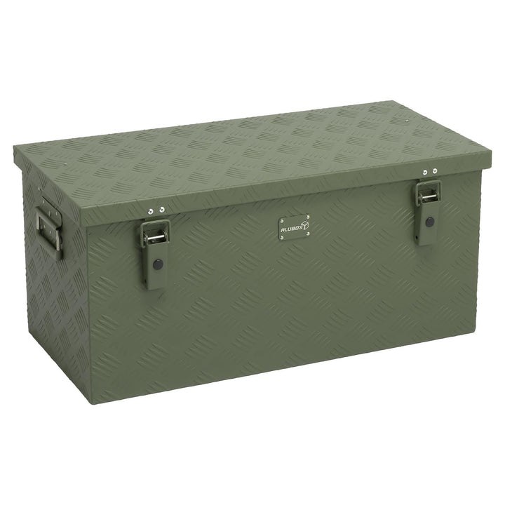 alubox Werkzeugkiste Riffelblech olive ABX-RL91G Aluminium 1,5mm Werkzeugkiste leicht und robust 91