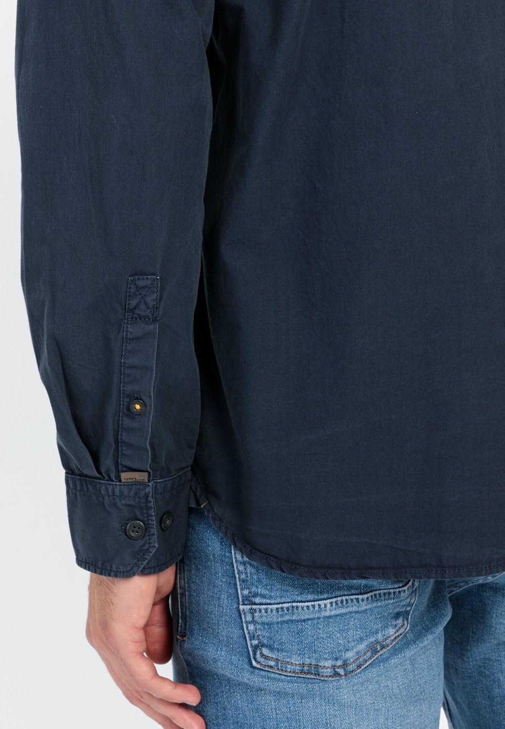 camel active Herren Langarmhemd aus Baumwolle S Dunkelblau, S Dunkelblau
