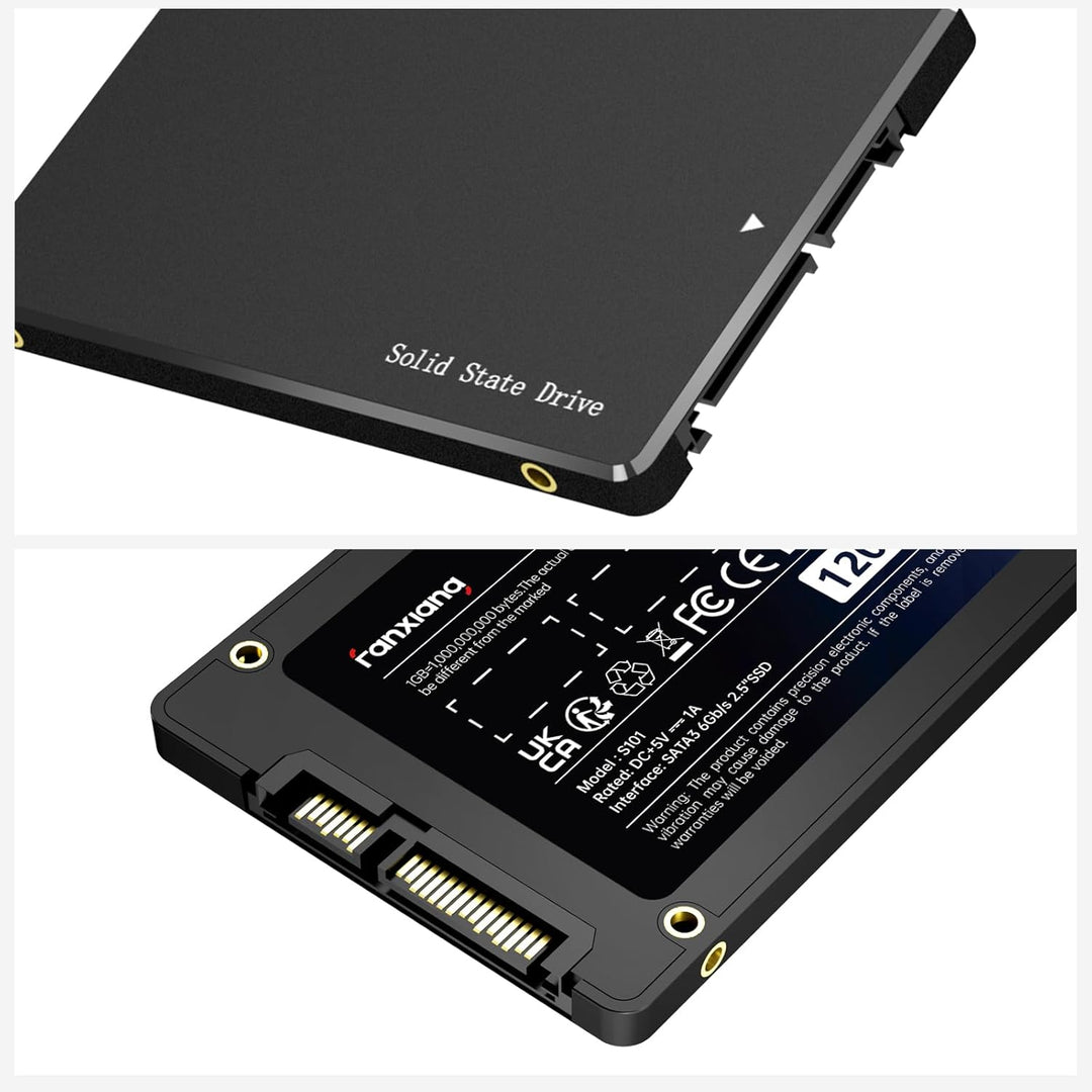fanxiang SATA SSD 128GB Interne Festplatte SATA III 2.5 Zoll, 550MB/s Lesen, 500MB/s Schreiben, mit