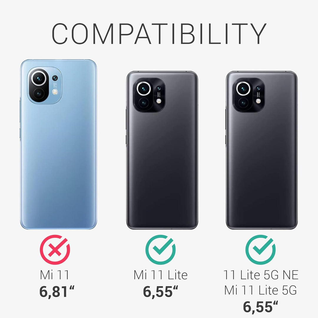 kwmobile Handyhülle für Xiaomi 11 Lite (5G) NE/Mi 11 Lite (5G) Hülle - TPU Case - Kabelloses Laden -