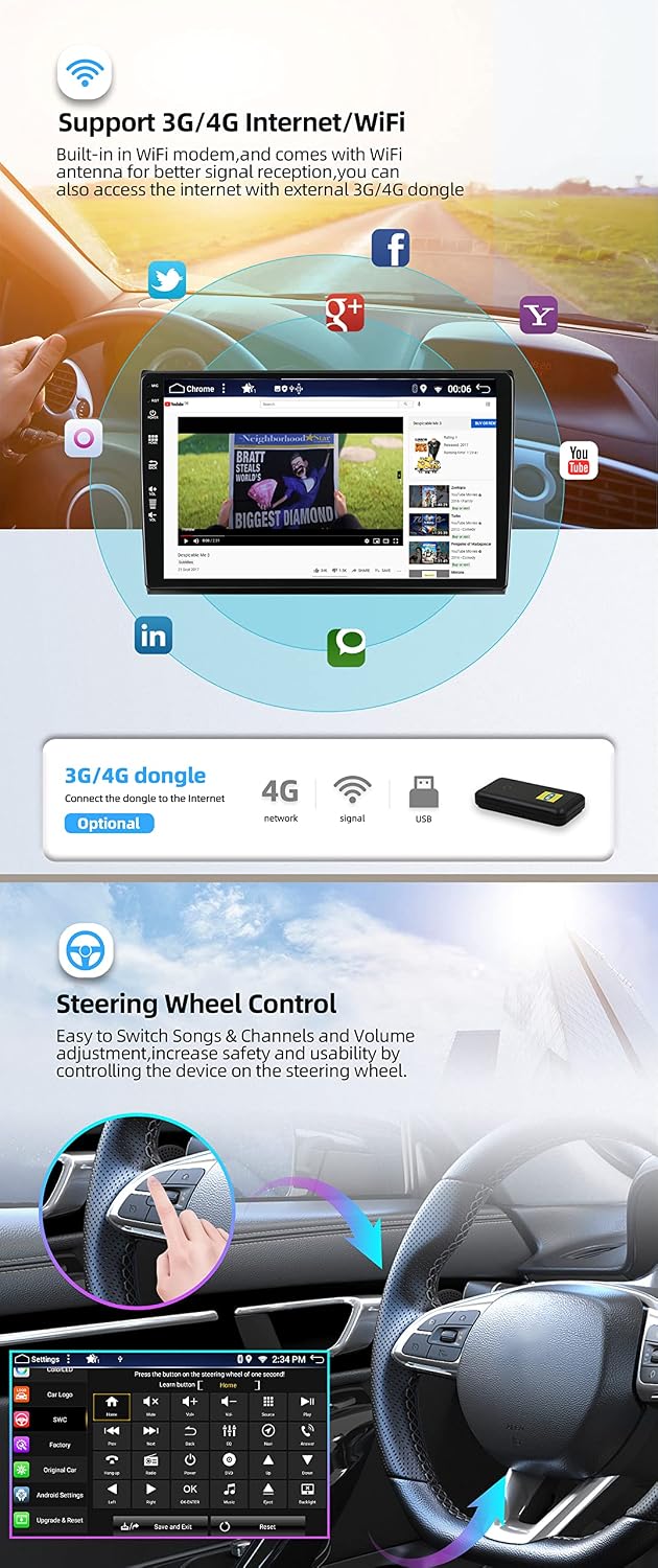 JOYX Android 12 IPS Autoradio Passt für FIAT Bravo (2006-2012) - 4G+64G - Eingebaut DSP/Carplay/Andr