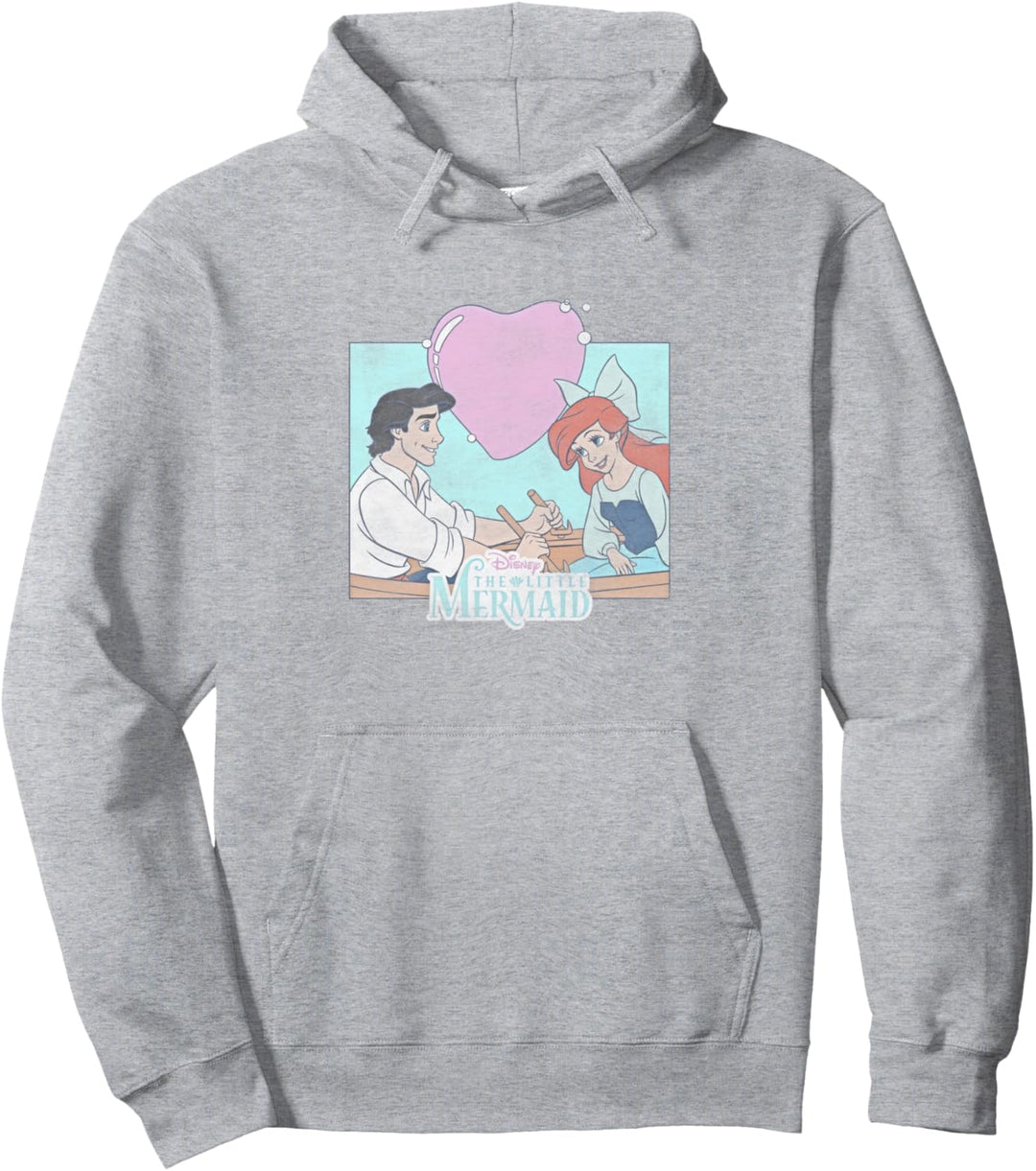 Disney The Little Mermaid Eric & Ariel Heart Portrait Pullover Hoodie