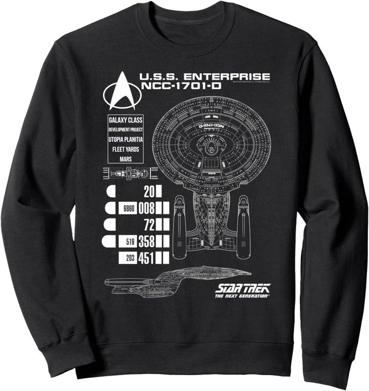 Star Trek: The Next Generation U.S.S. Enterprise Chart Sweatshirt