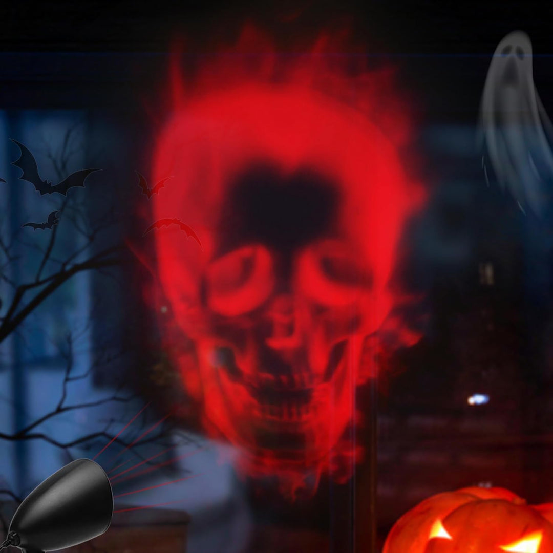 iShabao Halloween Deko Outdoor, 3D Dynamische Halloween Projektor mit Timer, Wasserdicht LED Projekt